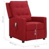 vidaXL Masažna fotelja od tkanine crvena boja vina