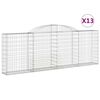 vidaXL Lučne gabionske ko&scaron;are 13kom 300x30x100/120cm pocinčano željezo