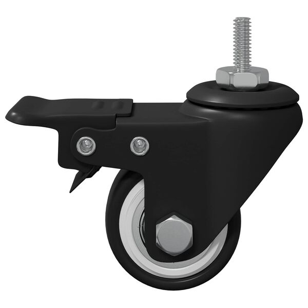 vidaXL Kotači 12 pcs Crna M6 x 37 mm Željezo i Najlon