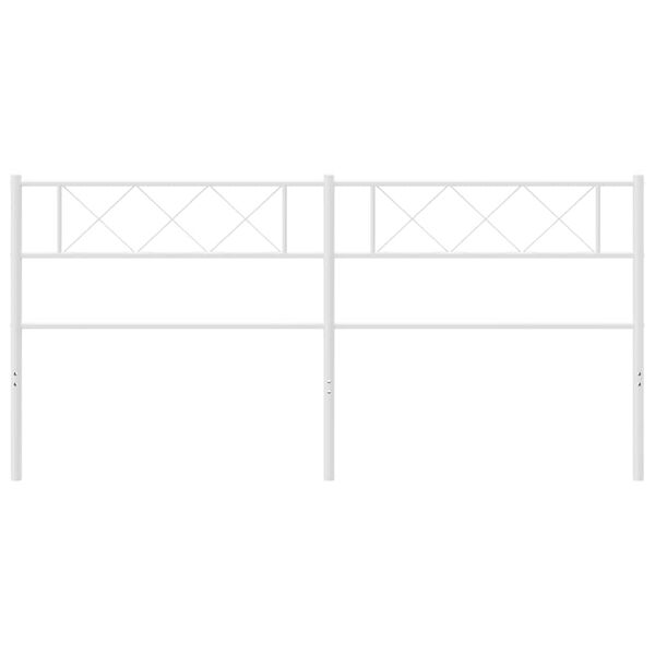 vidaXL Metalno zamjensko uzglavlje bijelo 193 cm