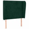 vidaXL Uzglavlje s u&scaron;ima tamnozeleno 93x23x118/128 cm bar&scaron;unasto