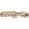 vidaXL Set vanjskih sofa s jastukom 8 pcs Prirodna i bež