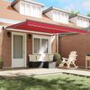 vidaXL Skrovita tenda Crvena 400 &times; 300 cm Poliester i aluminij