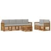 vidaXL Set vanjskih sofa 7 kom. Prirodna i svjetlosiva