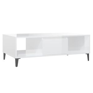 vidaXL Stolić za kavu sjajni bijeli 103,5x60x35 cm konstruirano drvo