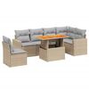 vidaXL 7-dijelni set vrtnih sofa od poliratana s jastucima bež