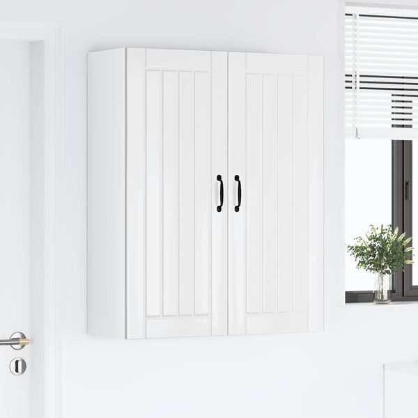 vidaXL Kuhinjski ormarić Lucca Bijela visokog sjaja 80 x 31 x 100 cm