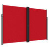 vidaXL Bočna tenda na uvlačenje crvena 220 x 1200 cm