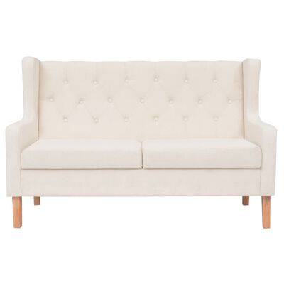 vidaXL 3-dijelni set sofa od tkanine krem bijeli