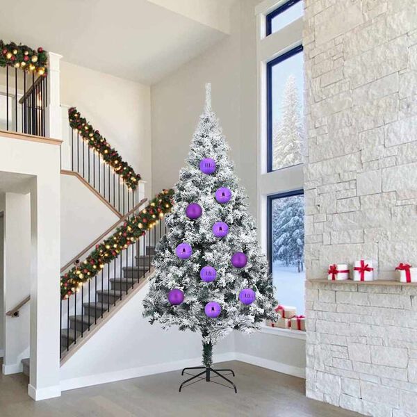 vidaXL Set kuglica za božićno drvce XXL 4 pcs Lila Plastika