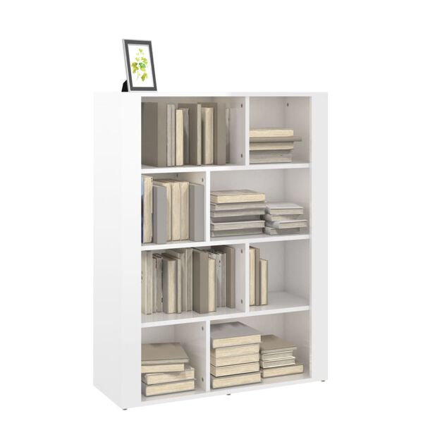 vidaXL Komoda sjajna bijela 80x30x106 cm od konstruiranog drva