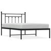 vidaXL Metalni okvir za krevet s uzglavljem crni 100x200 cm