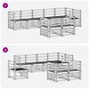 vidaXL Setovi sofa 8 pcs Prirodna Čvrsto drvo akacije