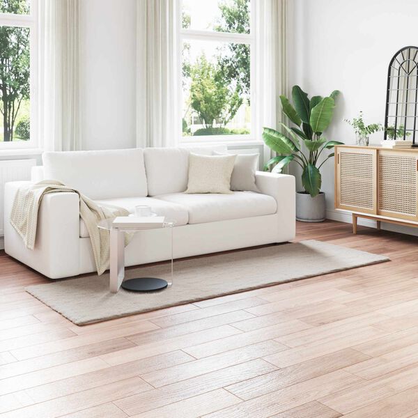 vidaXL Faux Rabbit Fur Rug Olite Bež 80 x 250 cm Poliester