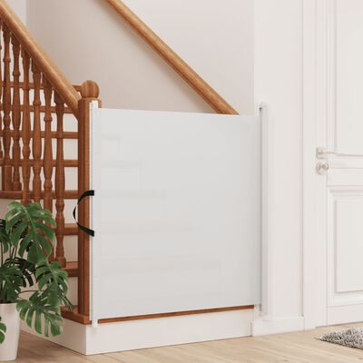 vidaXL Uvlačiva vrata za kućne ljubimce bijela 82,5 x 125 cm