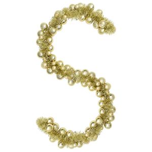 vidaXL Garland od božićnih kuglica Zlatno 186 cm Polistiren