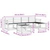 vidaXL Set vanjskih sofa 6 pcs Prirodna Čvrsto drvo akacije
