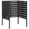 vidaXL Ekran za kante za smeće 85 x 85 x 113 cm Čelik Crna