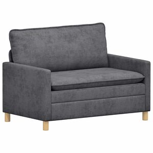 vidaXL Sofa Tamnosiva 126 x 81 x 87,5 cm Poliester