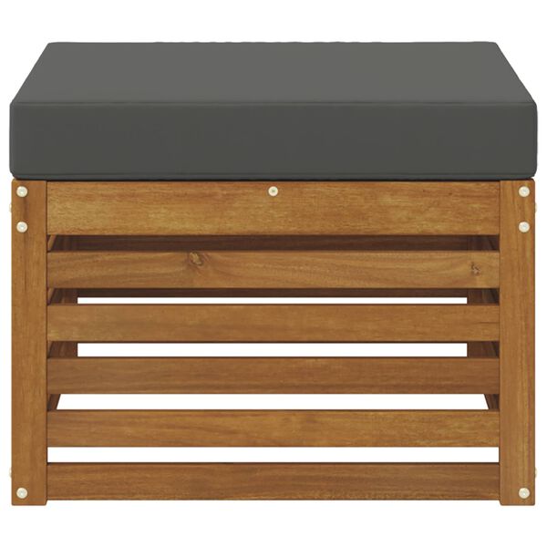 vidaXL Vanjski otoman Čvrsto drvo akacije Prirodna