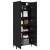 vidaXL Highboard 2 pcs Crni hrast Konstruirano drvo