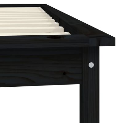 vidaXL Okvir za krevet crni 100 x 200 cm od masivne borovine