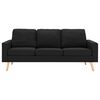 vidaXL 3-dijelni set sofa od tkanine crni