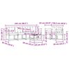 vidaXL Set vanjskih sofa s jastukom 7 pcs Prirodna i crna