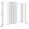 vidaXL Zidno uzglavlje sivo 166x3x110 cm od masivne borovine