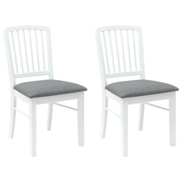 vidaXL Trpezarijske stolice 2 pcs Bijelo 50 x 52,5 x 91 cm