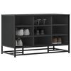 vidaXL Klupa za cipele crna 84x40x53,5 cm Konstruirano drvo i metal