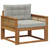 vidaXL Srednja sofa za van Prirodna i Svjetlosiva 83 x 91 x 73 cm