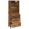 vidaXL Highboard Staro drvo 69,5 x 34 x 180 cm Konstruirano drvo