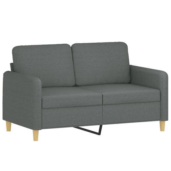 vidaXL 2-dijelni set sofa s jastucima tamnosivi od tkanine