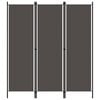 vidaXL Sobna pregrada s 3 panela antracit 150 x 180 cm