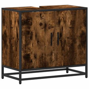 vidaXL Kupaonski ormarić za umivaonik dimljeni hrast 65x33x60 cm