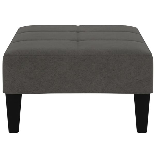 vidaXL Tabure od mikrovlakana tamnosivi