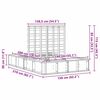 vidaXL Krevetna konstrukcija Vosak smeđa 140 x 200 cm