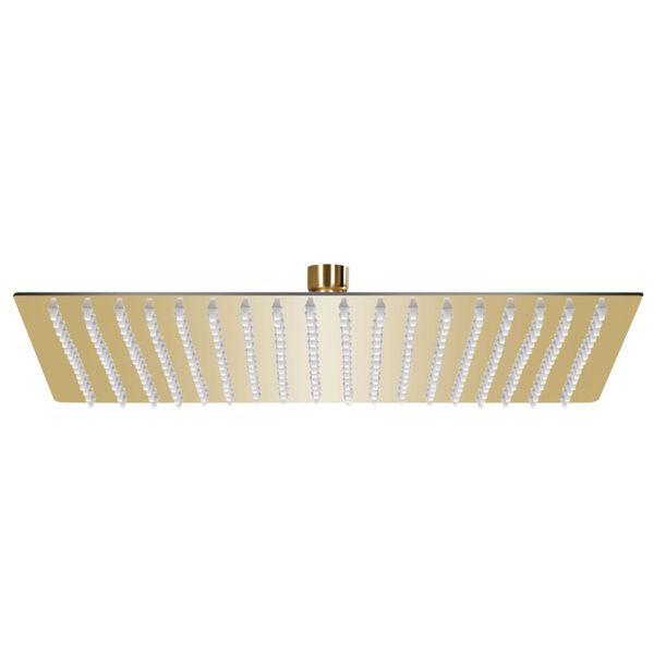 vidaXL Glava za tu&scaron; od nehrđajućeg čelika 50 x 50 cm četvrtasta zlatna