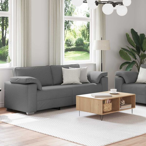 vidaXL Set sofe 2 pcs Tamno siva 219 x 77 x 82 cm tkanina