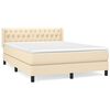 vidaXL Krevet s oprugama i madracem krem 140 x 190 cm od tkanine