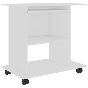 vidaXL Stol za računalo bijeli 80 x 50 x 75 cm od konstruiranog drva