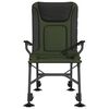 vidaXL Ribička stolica s naslonima za ruke sklopiva zelena