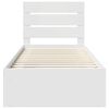 vidaXL Krevetna konstrukcija Bijelo 90 x 200 cm Čvrsto borovo drvo