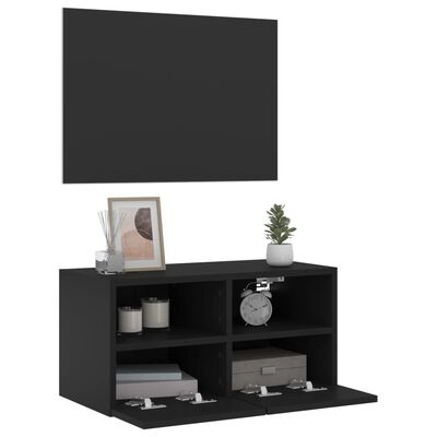 vidaXL Zidni TV ormarić crni 60 x 30 x 30 cm od konstruiranog drva