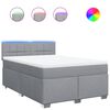 vidaXL Krevet box spring s madracem svjetlosivi 140x200 cm od tkanine