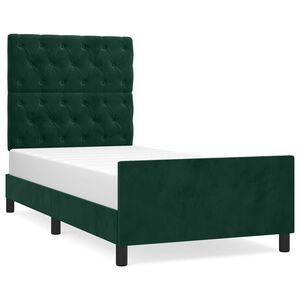 vidaXL Okvir za krevet bez madraca tamnozeleni 80 x 200 cm bar&scaron;unasti