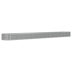 vidaXL Povi&scaron;ena vrtna gredica od pocinčanog čelika 620x80x36 cm srebrna