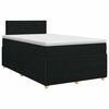 vidaXL Boxspring krevet s madracem Crna 120 x 190 cm Tkanina