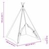 vidaXL Teepee šator Bijelo 120 x 120 x 150 cm Tkanina i plastika